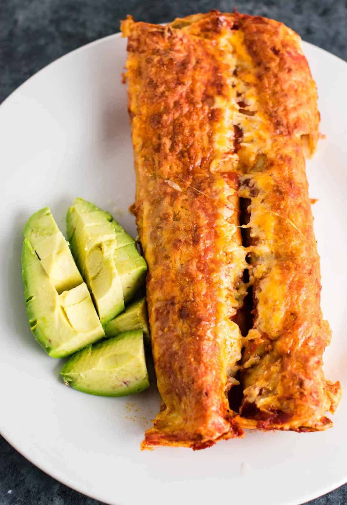 Refried Bean Enchiladas