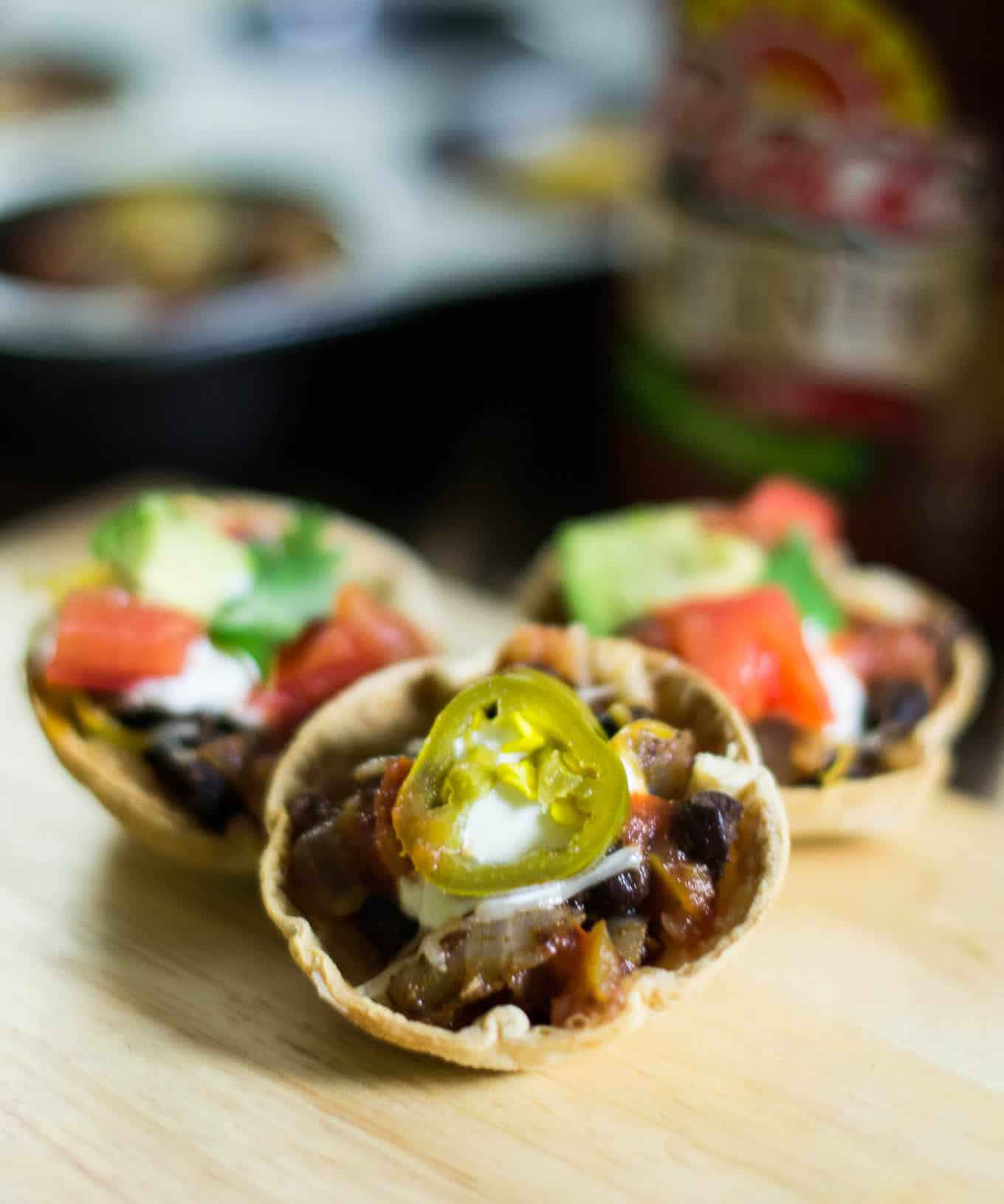 Easy Vegetarian Taco Cups