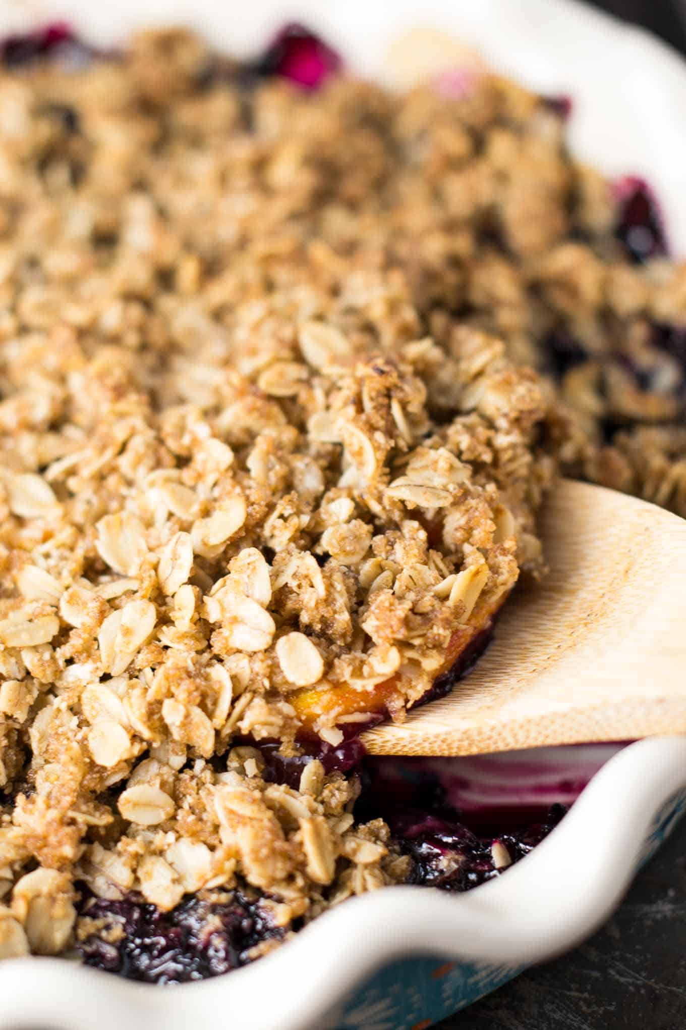 Vegan Blueberry Peach Crisp