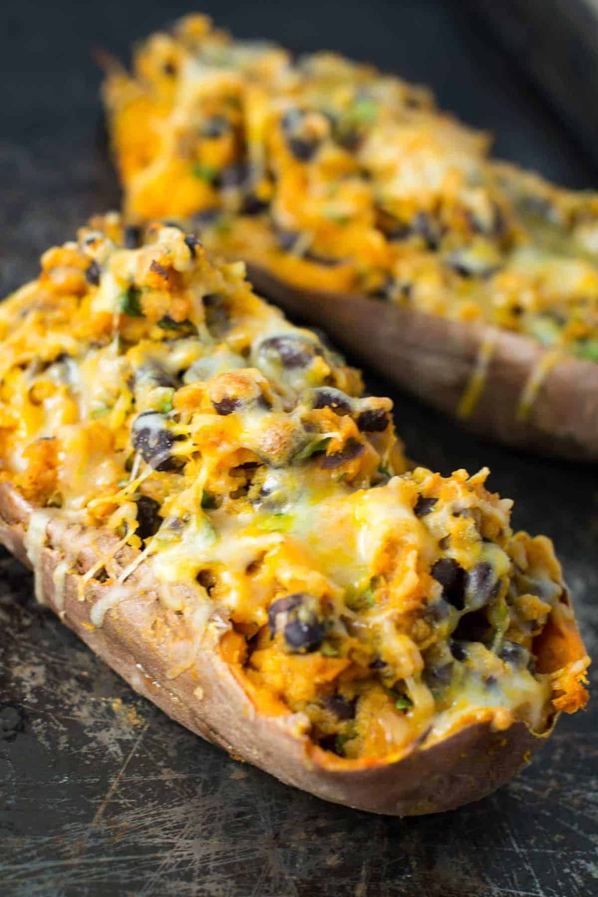 Vegetarian Mexican Stuffed Sweet Potatoes
