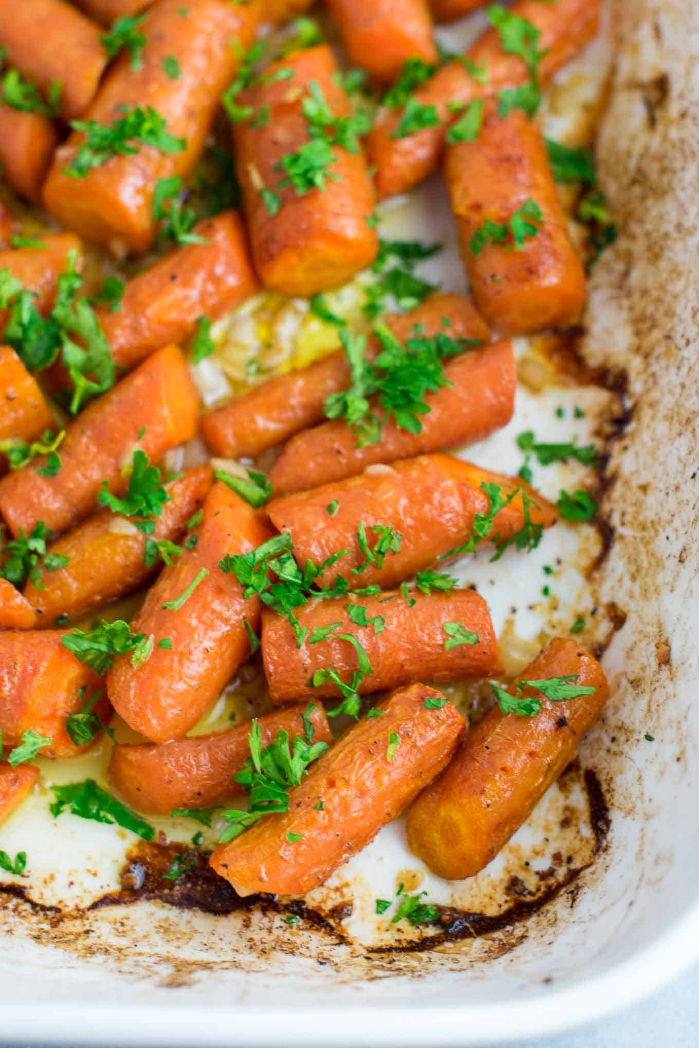 Garlic Butter Roasted Carrots Recipe