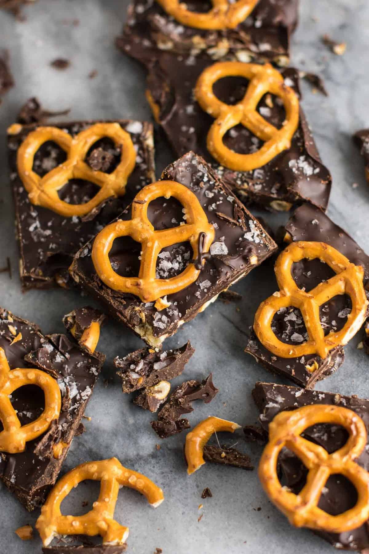 Vegan Chocolate Sea Salt Pretzel Bark