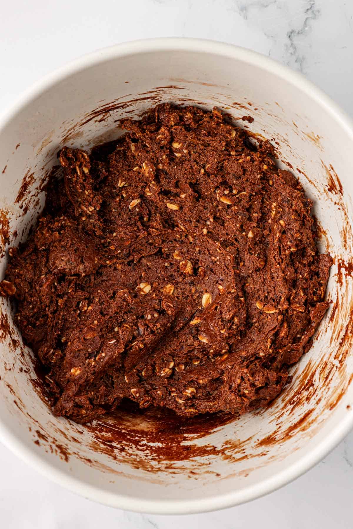 protein bar batter mixed together