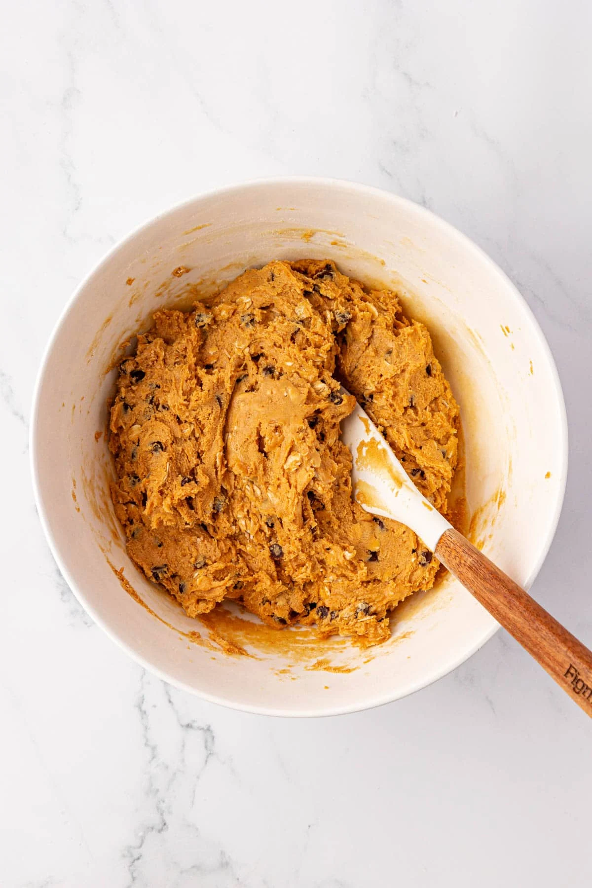 protein bar batter mixed together