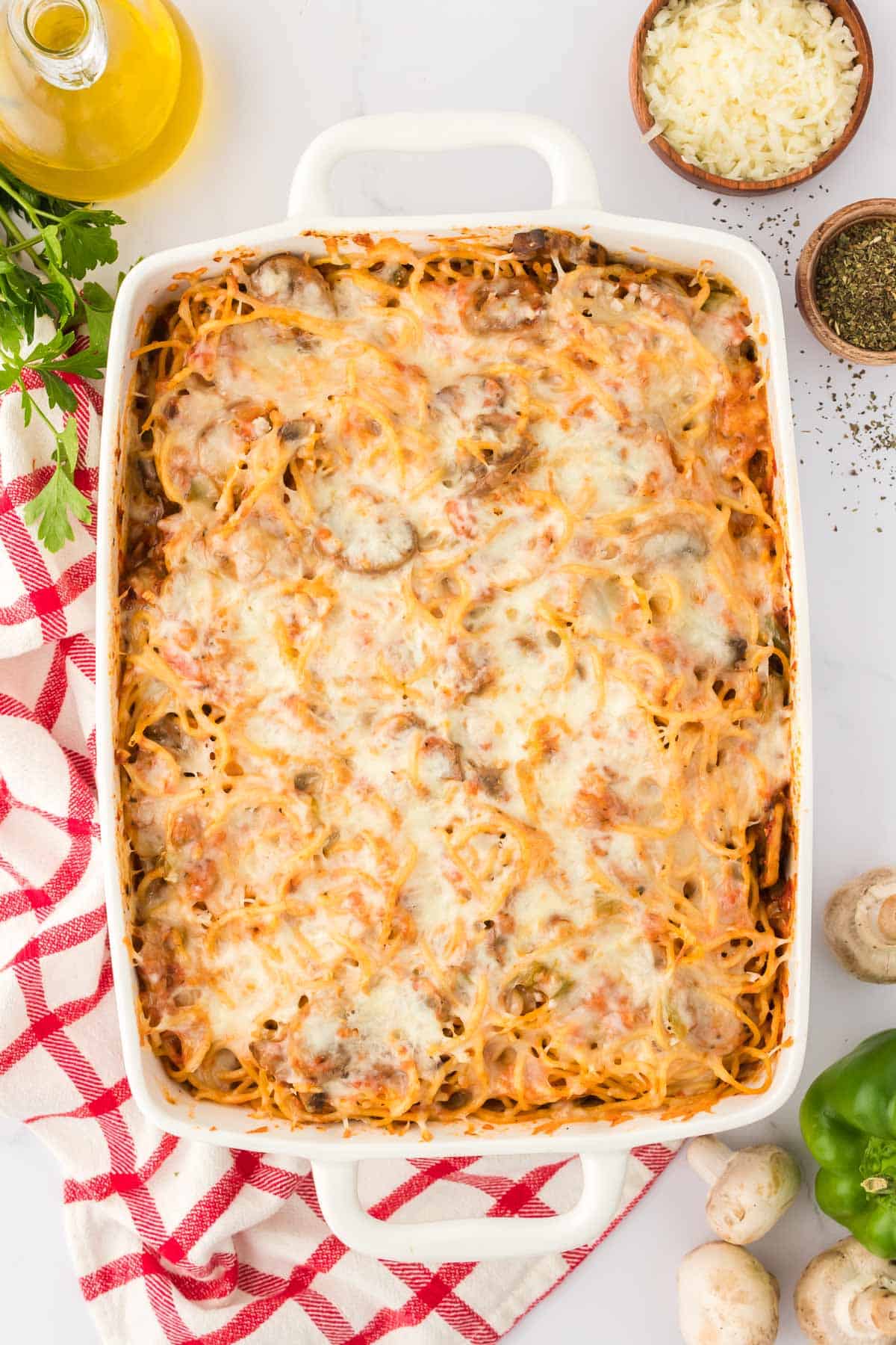 vegetarian baked spaghetti