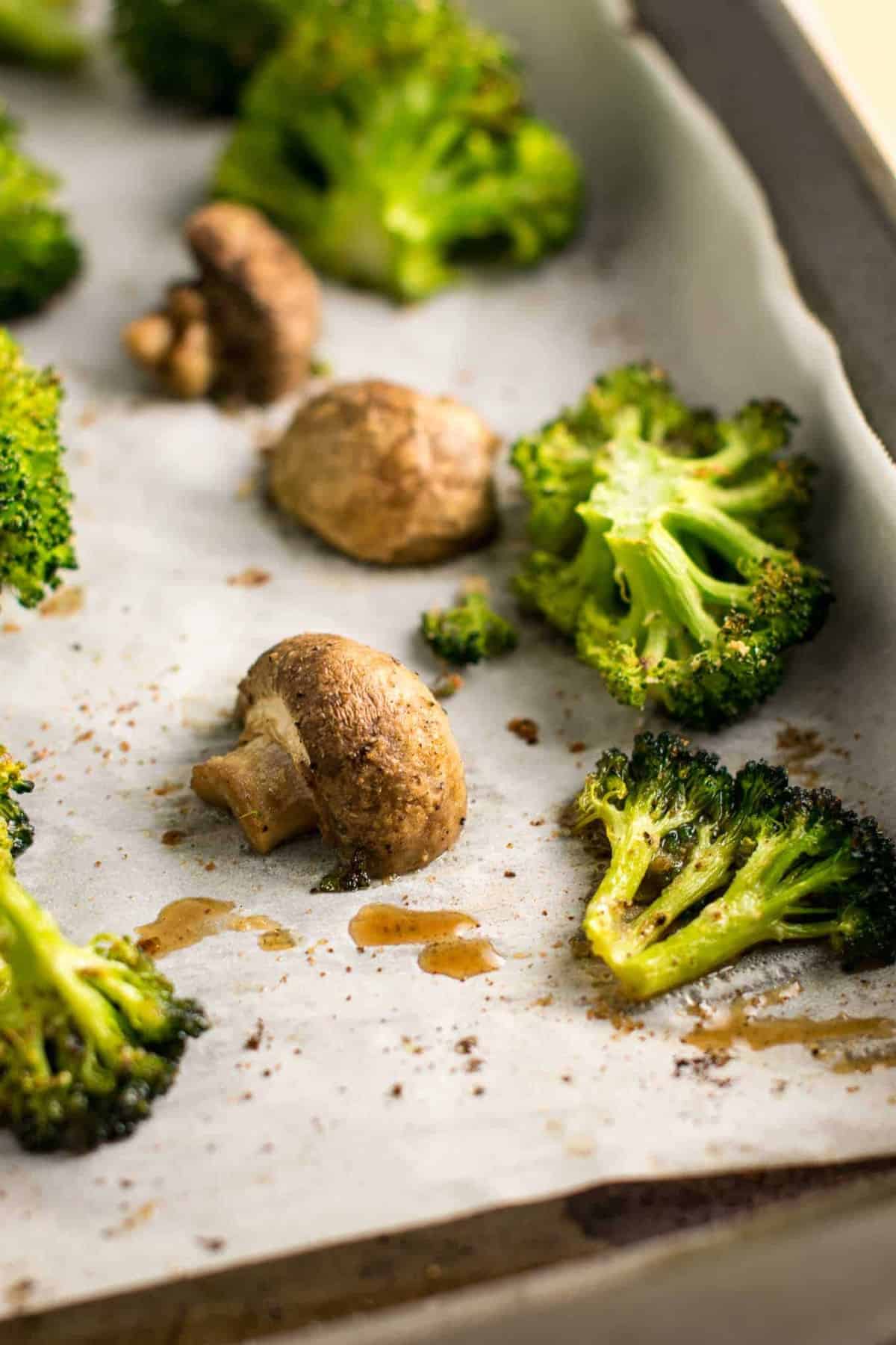Roasted Broccoli and Mushrooms