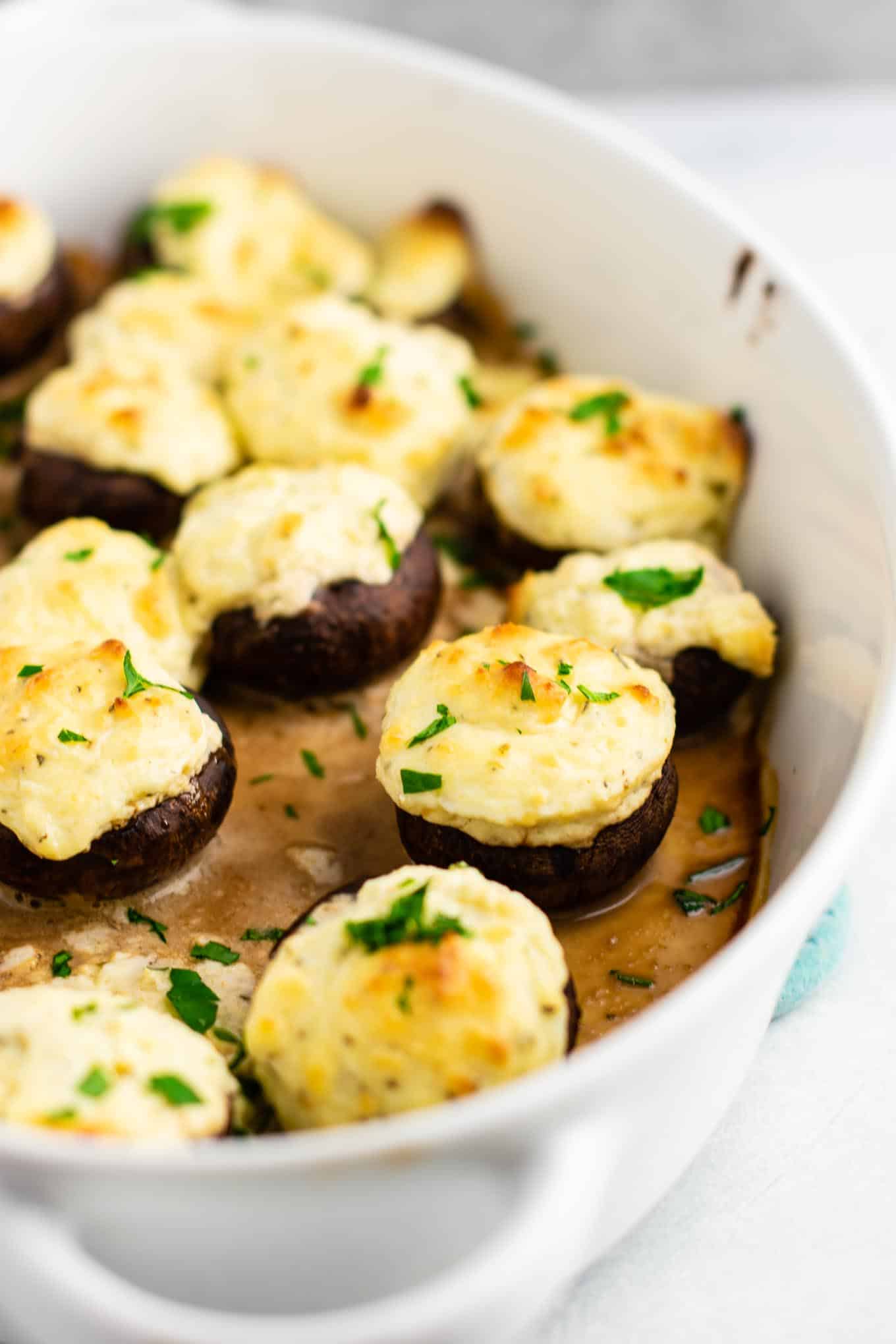 Easy Stuffed Portobello mushrooms
