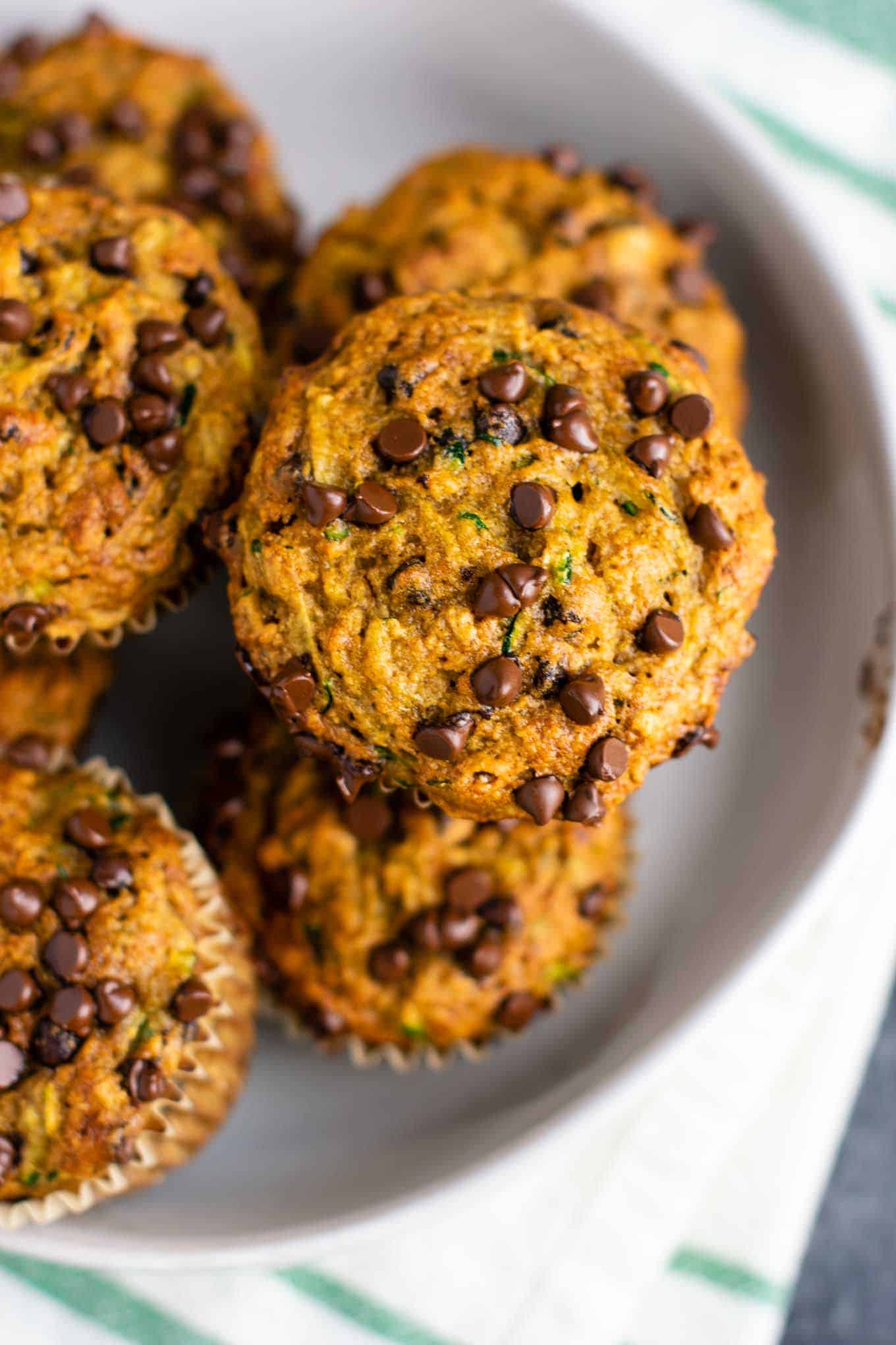 chocolate chip zucchini muffins