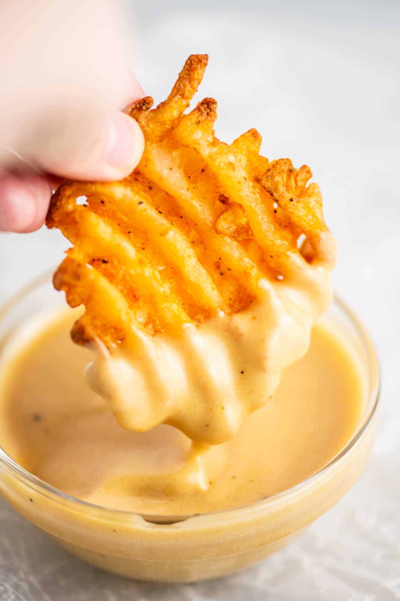 waffle fries with chick fil a sauce