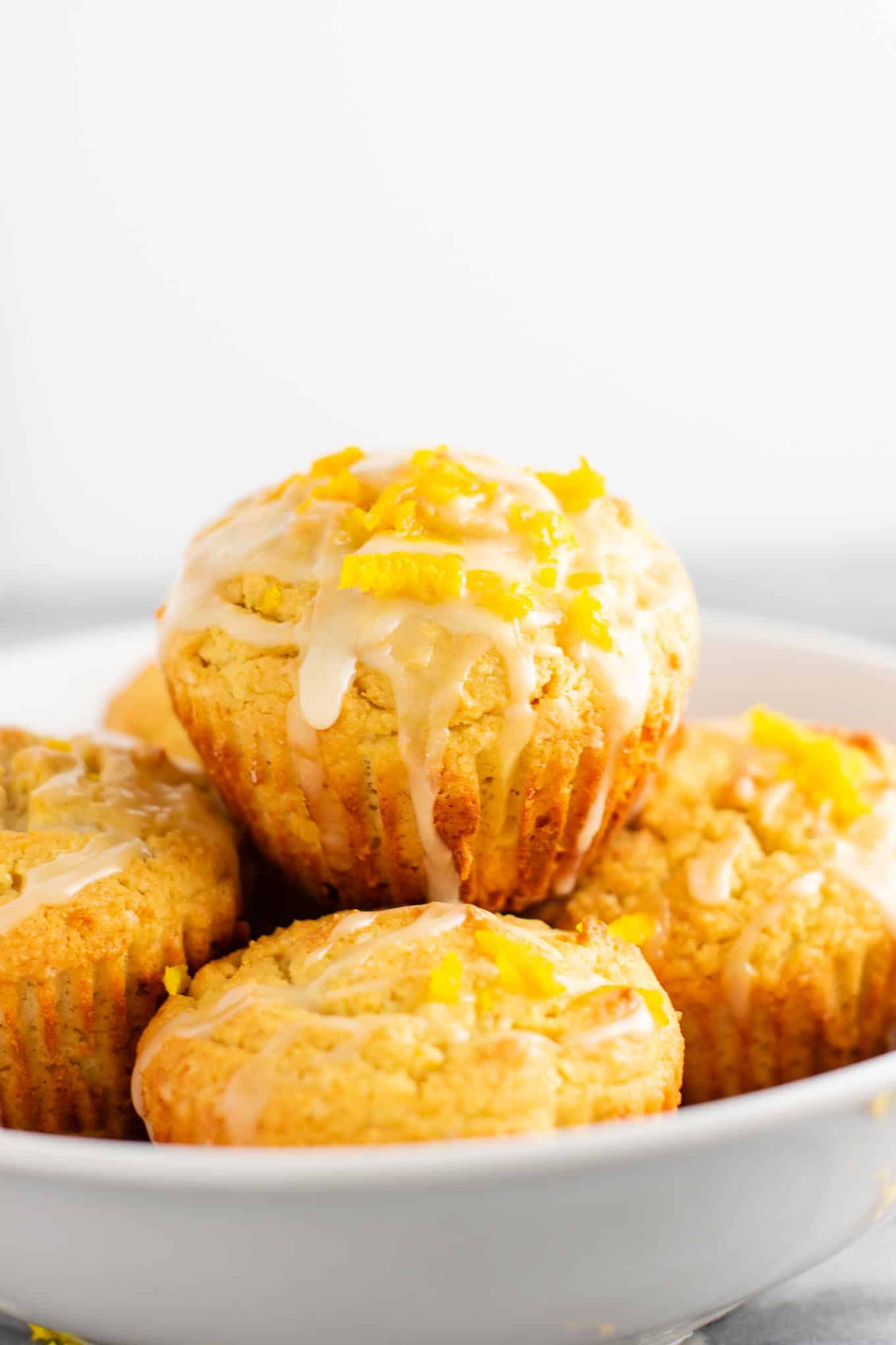 Gluten free muffins recipe with sweet orange glaze