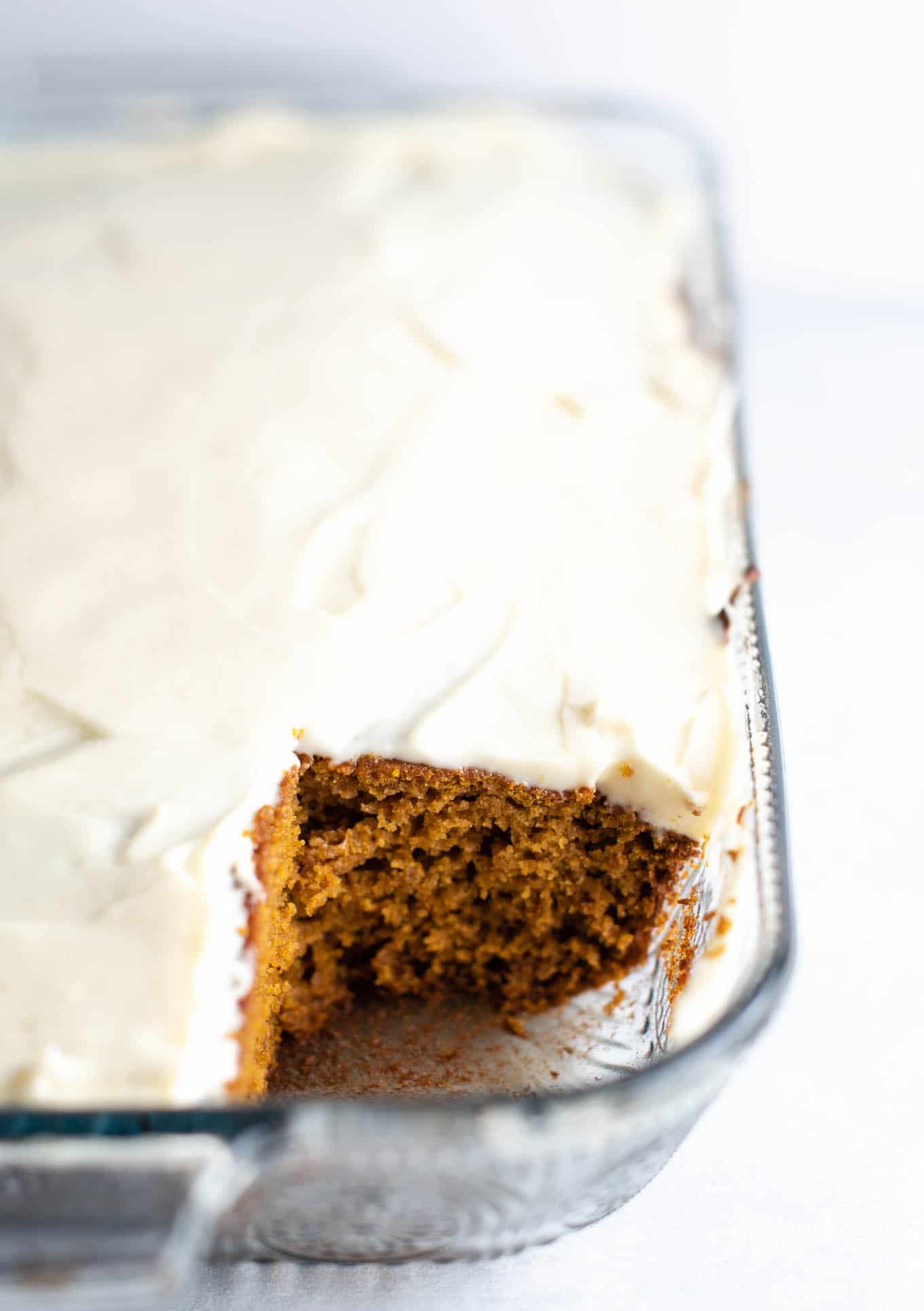pumpkin cake in the dish