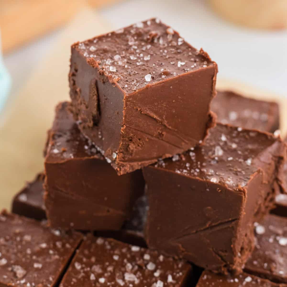 pieces of fudge stacked