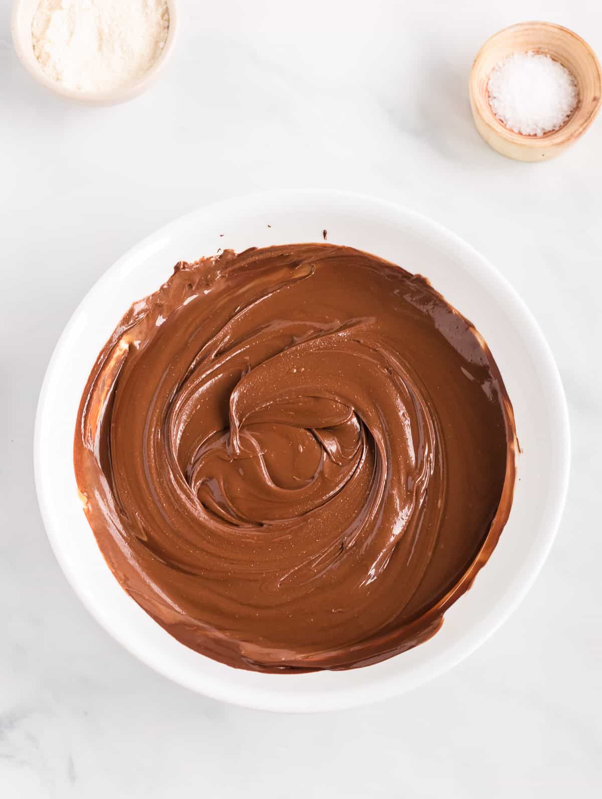 fudge batter mixed together