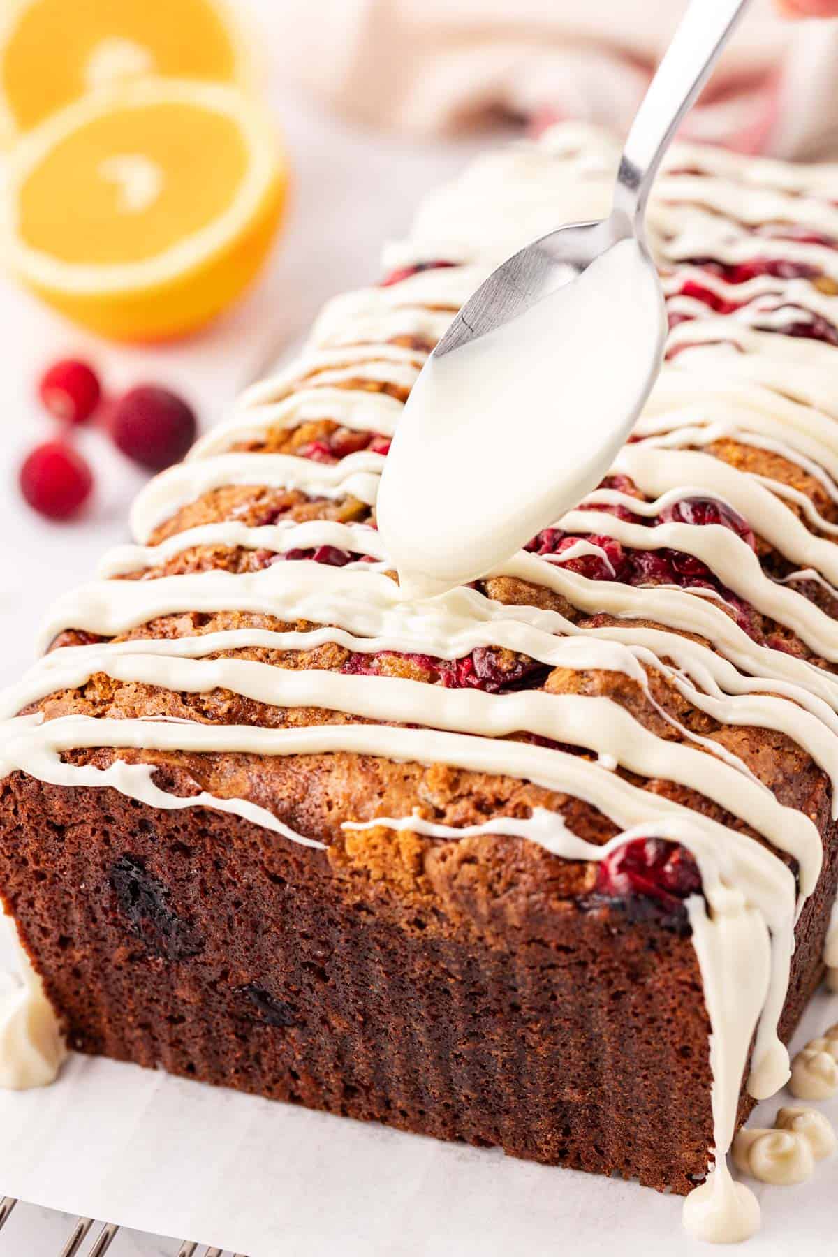 cranberry eggnog bread