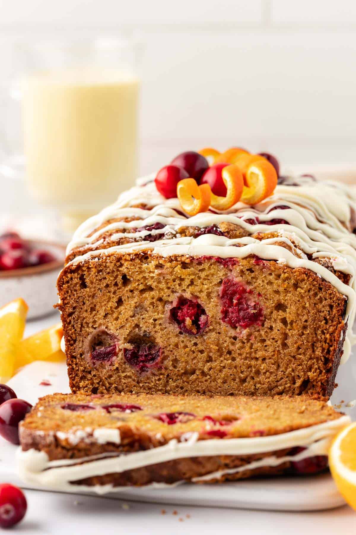Cranberry Eggnog Bread