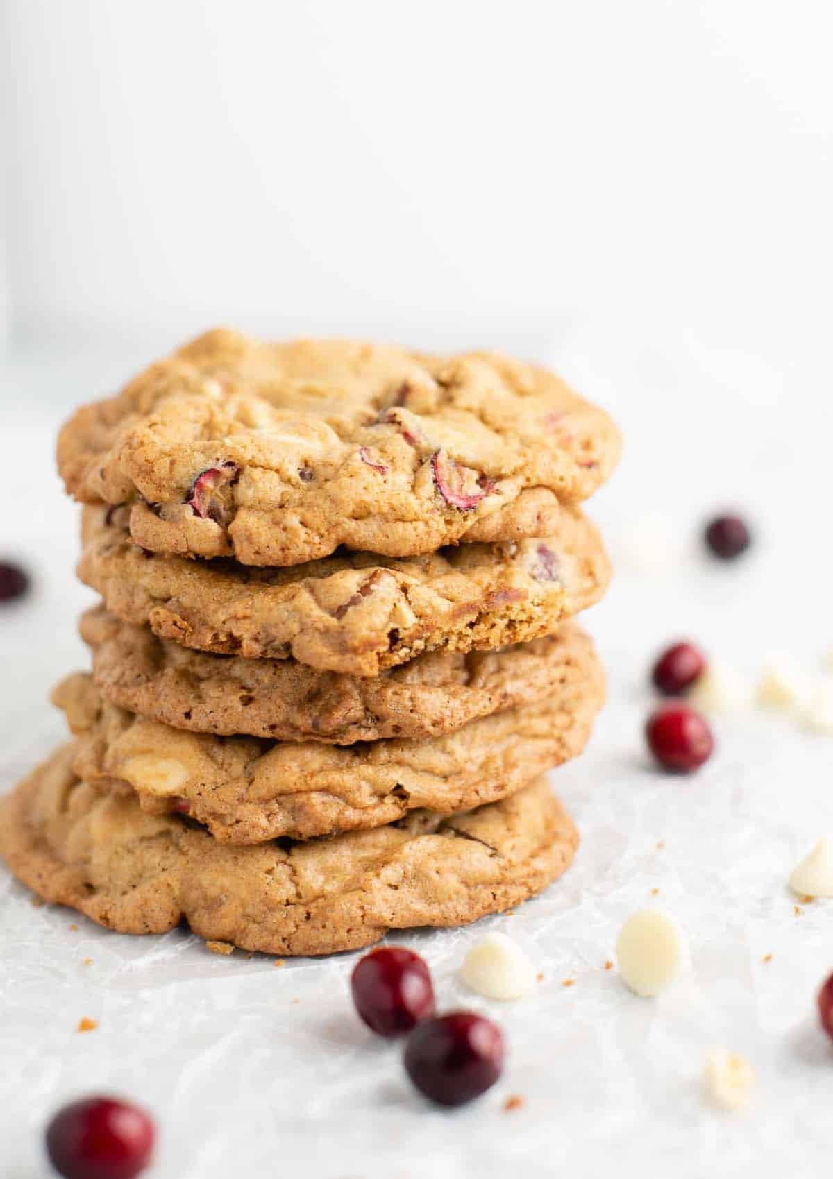 White Chocolate Cranberry Pecan Cookies