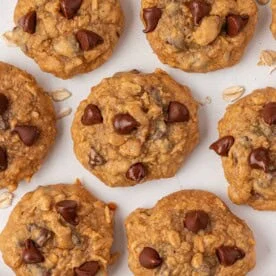 flourless peanut butter oatmeal chocolate chip cookies