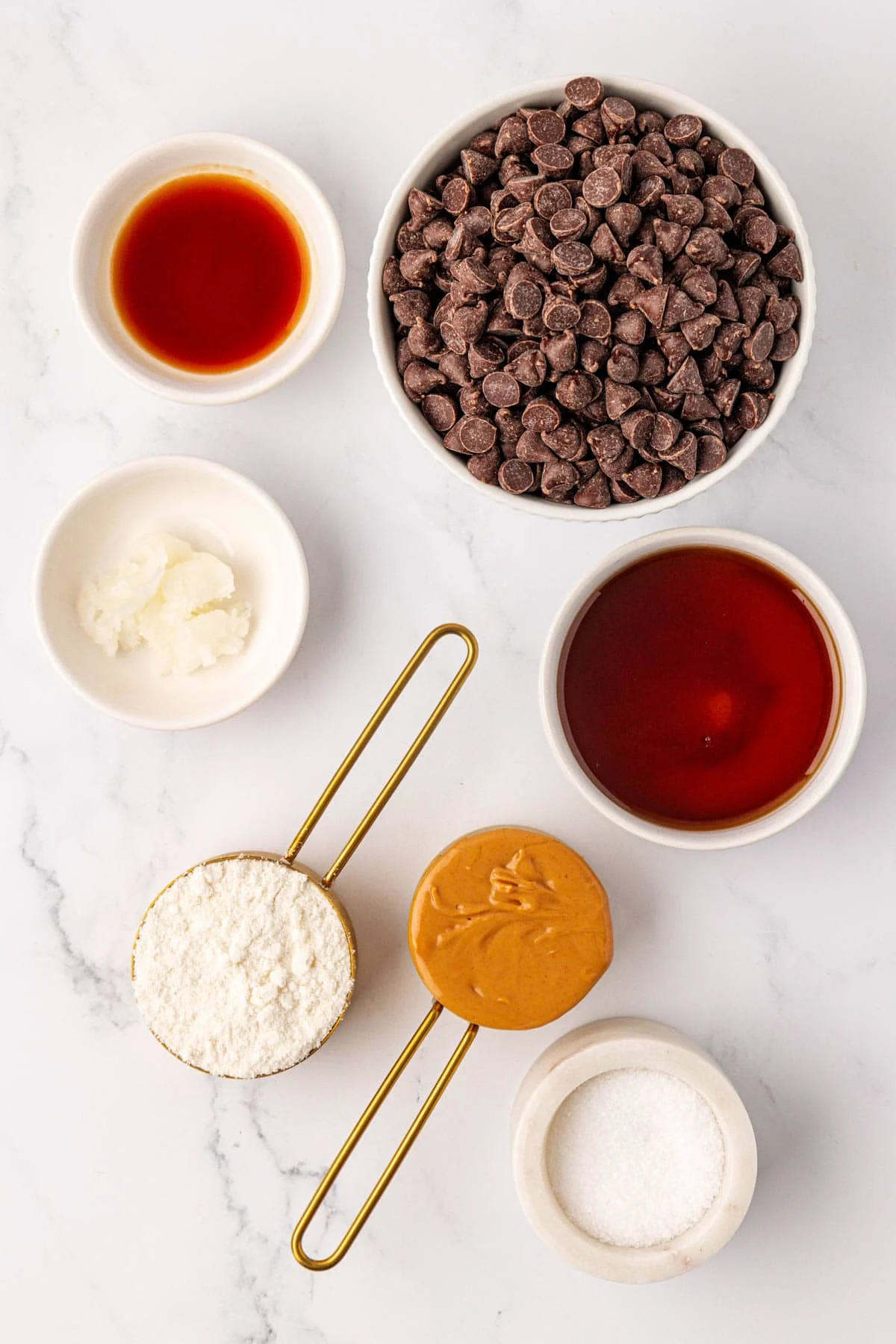 ingredients to make protein peanut butter cups