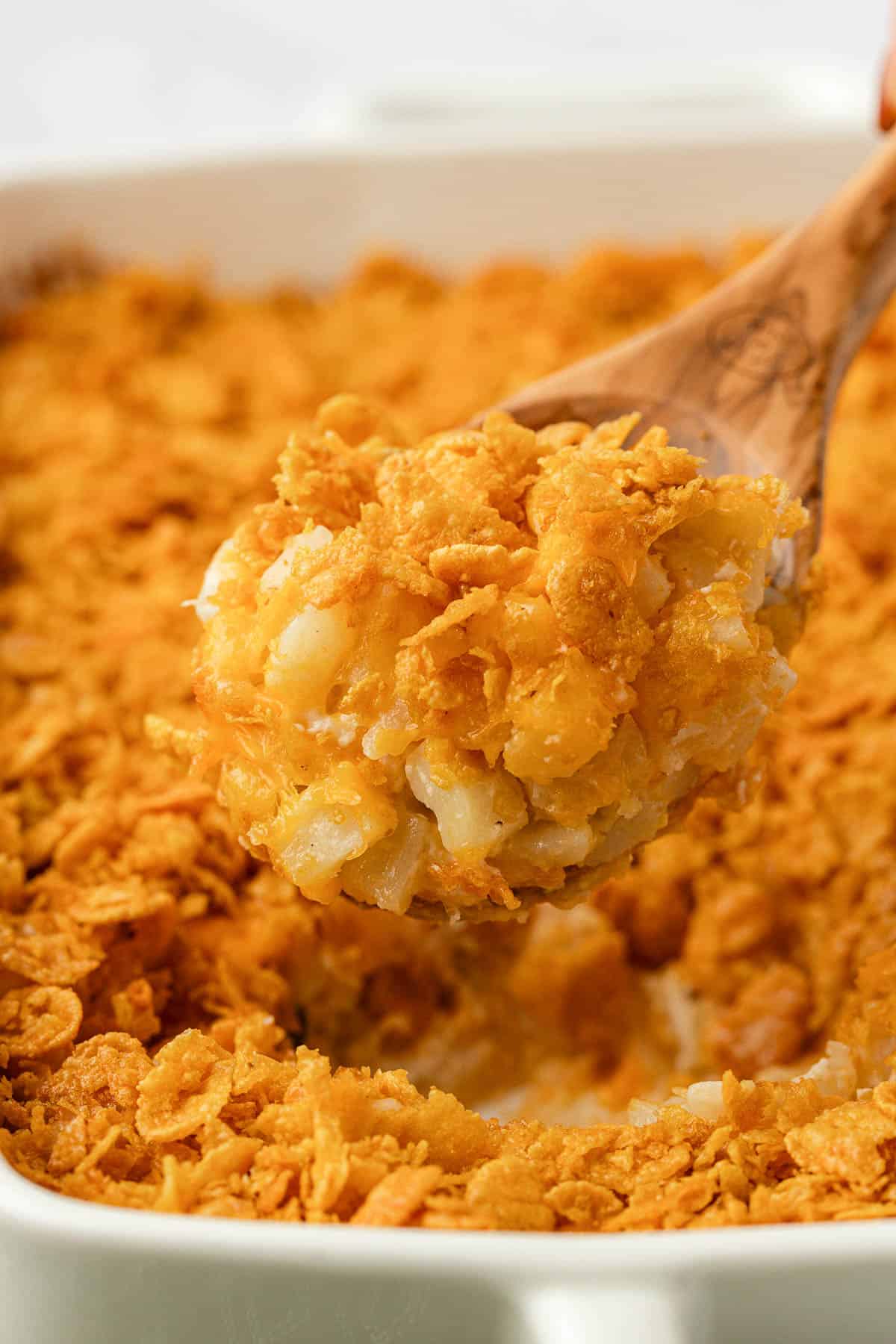 Cheesy Potatoes with Corn Flakes