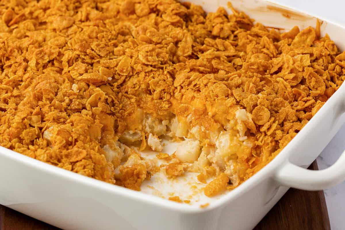cheesy potatoes with corn flakes