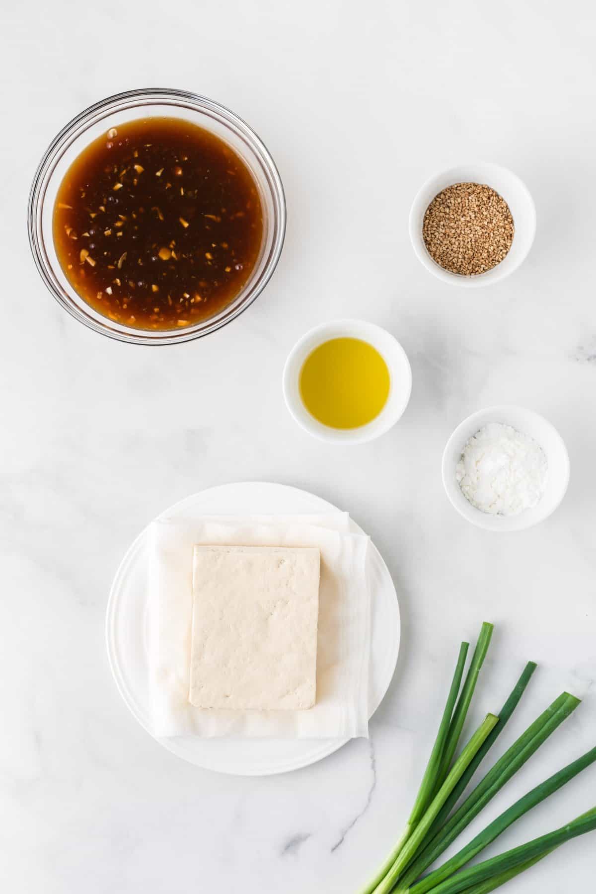 ingredients needed to make teriyaki tofu