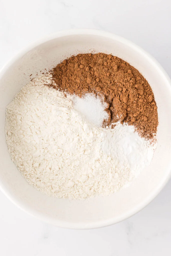 dry ingredients in a mixing bowl