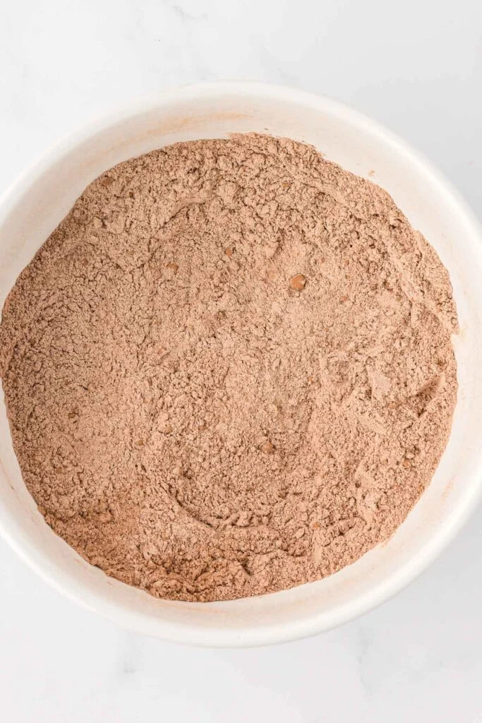 dry ingredients whisked together