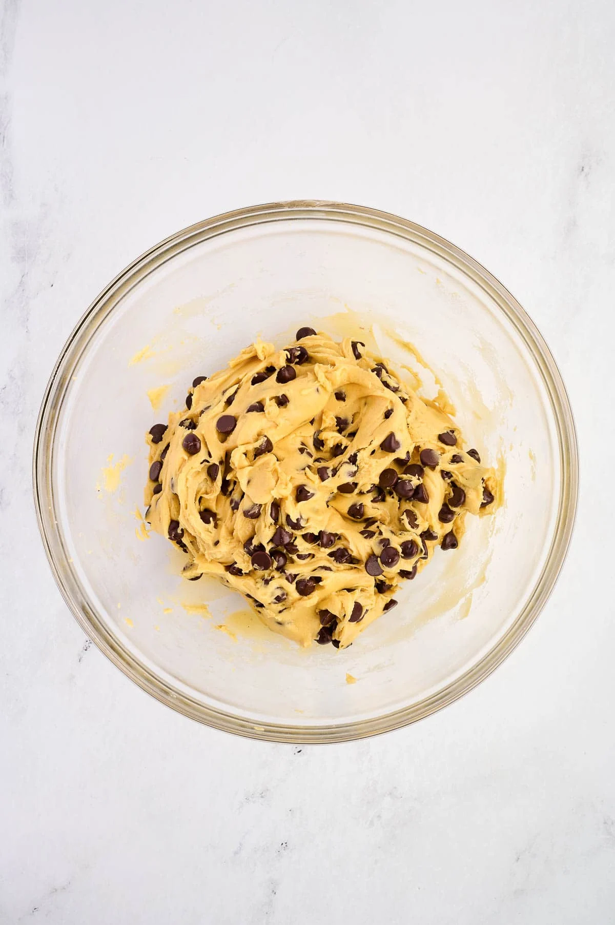 cake mix cookie bar batter mixed together