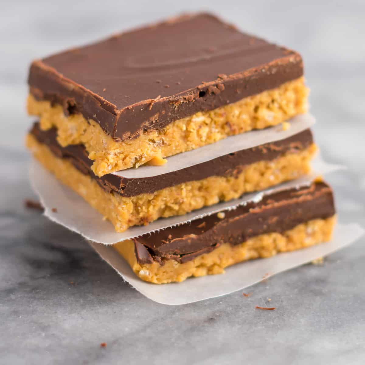 No Bake Chocolate Peanut Butter Bars
