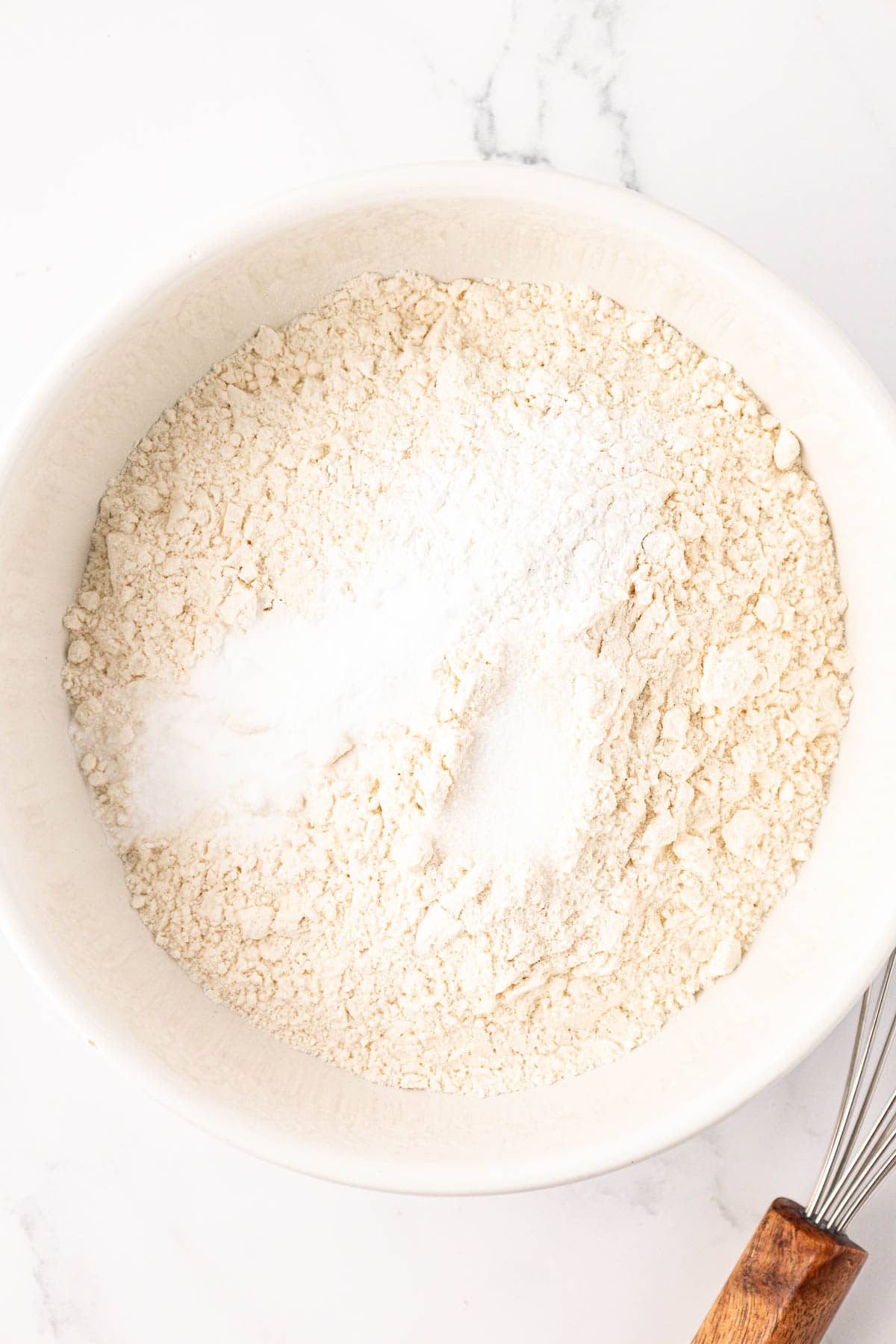 dry ingredients in a mixing bowl