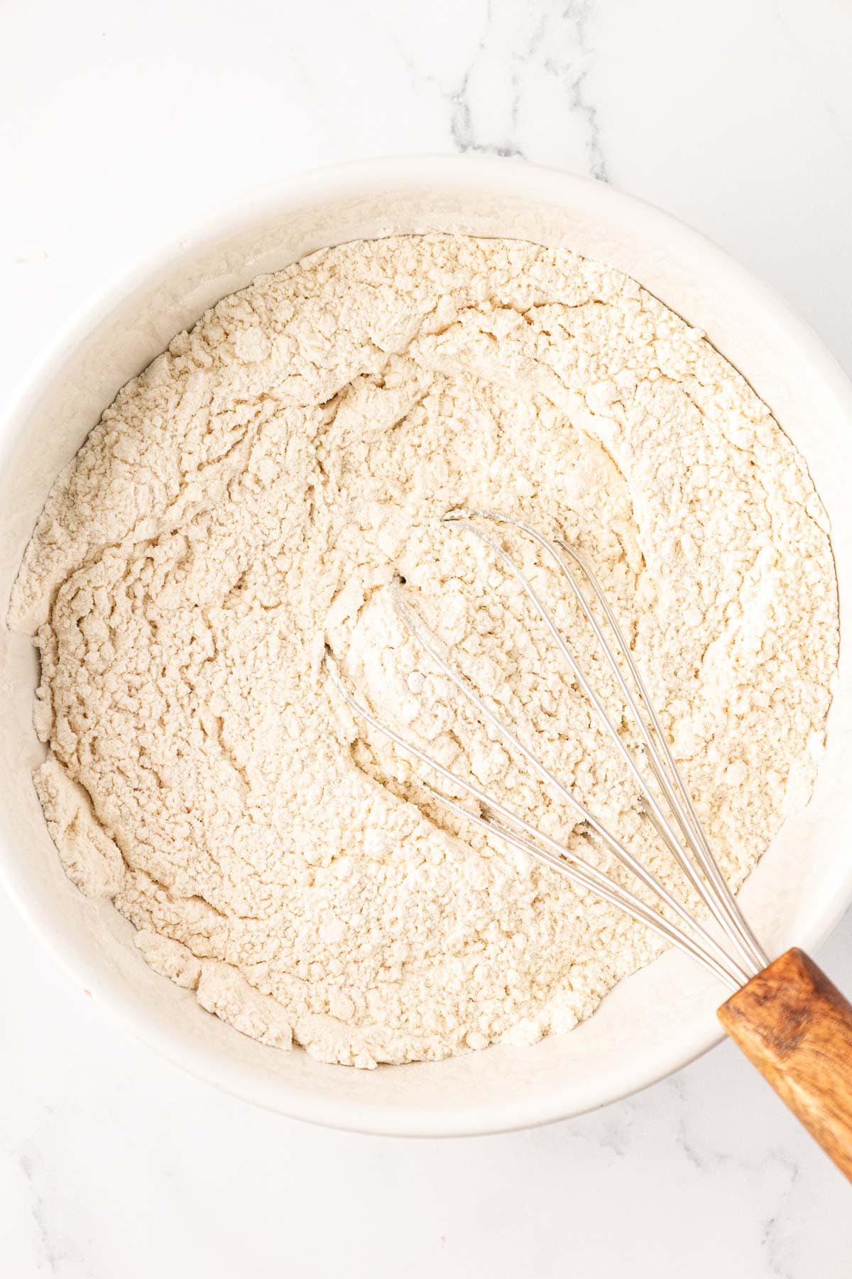 whisking the dry ingredients together