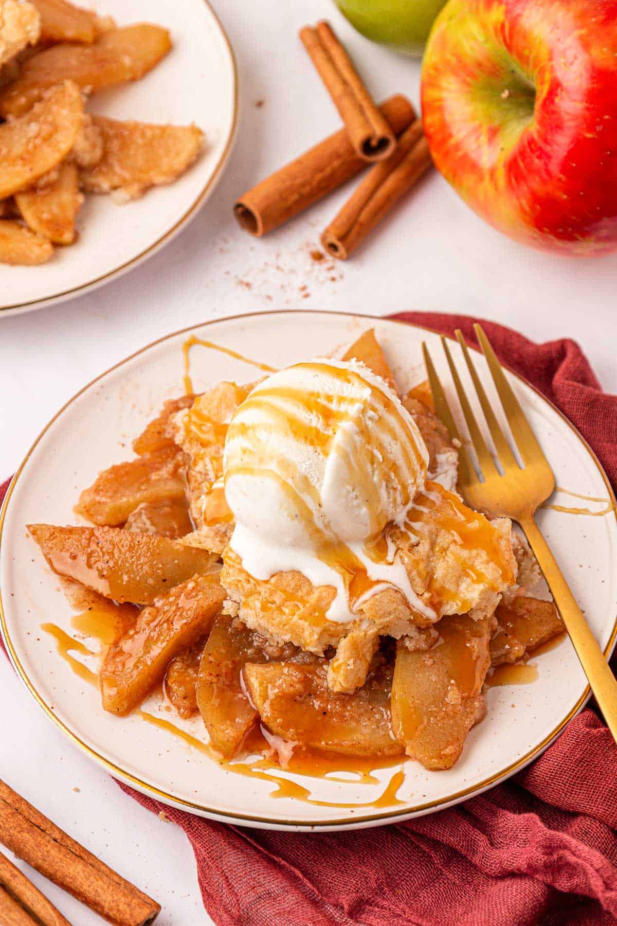 Cake Mix Apple Cobbler