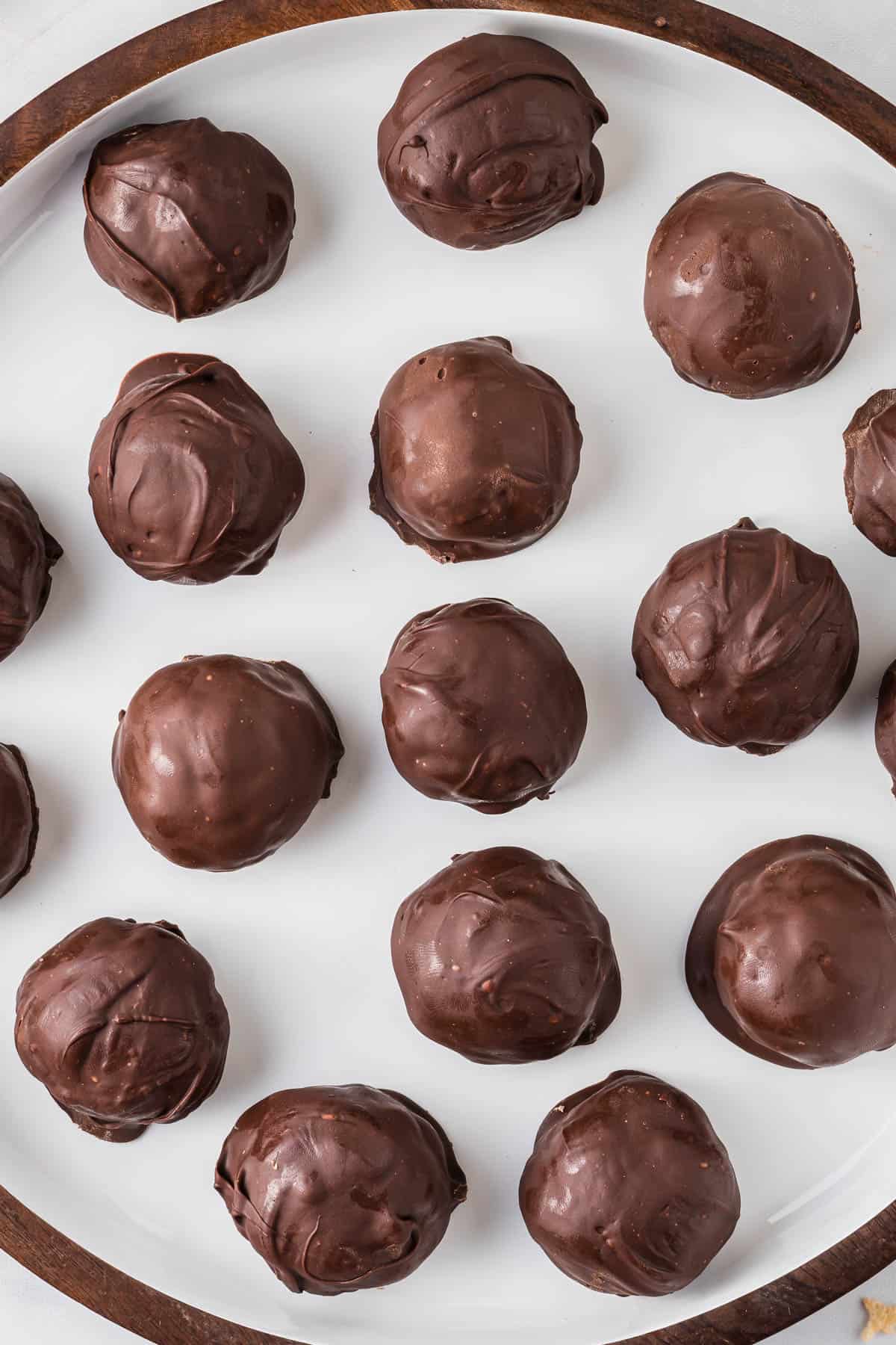 chocolate dipped peanut butter balls
