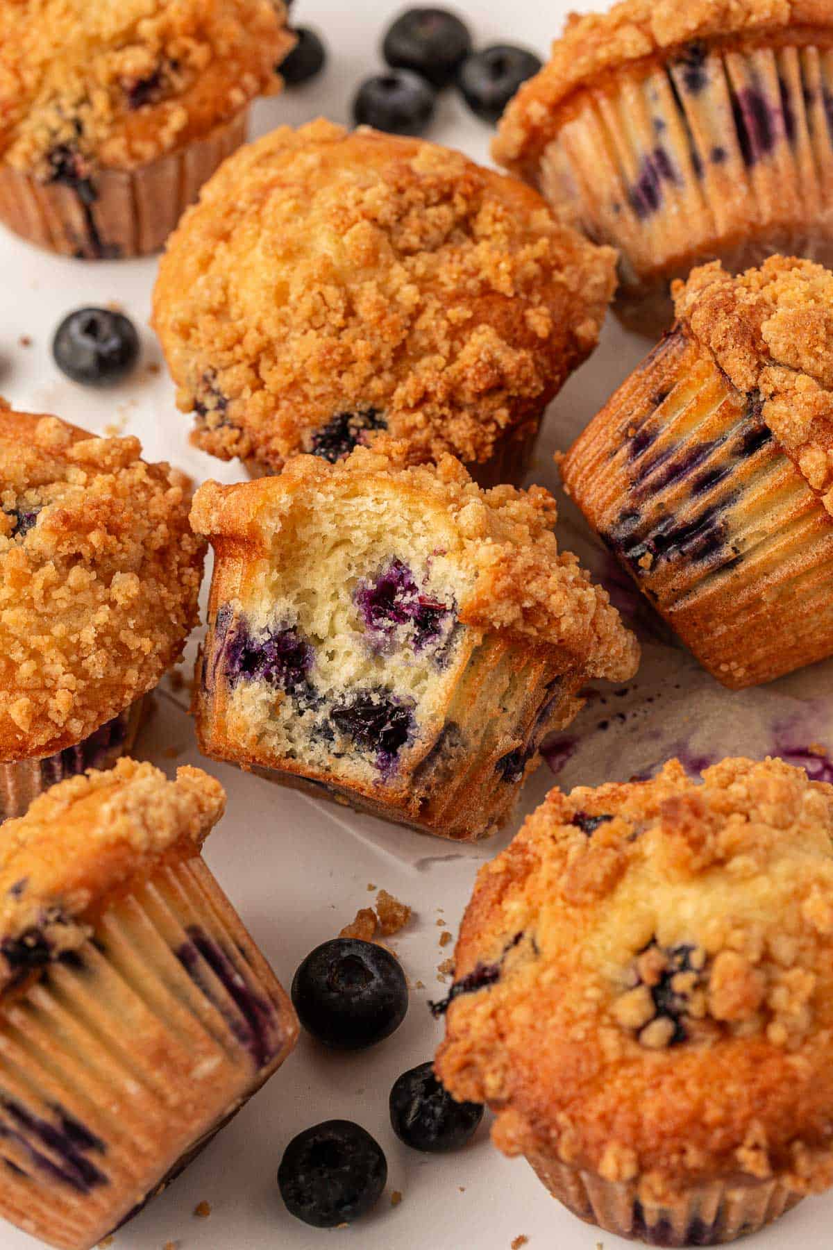 Cake Mix Blueberry Muffins