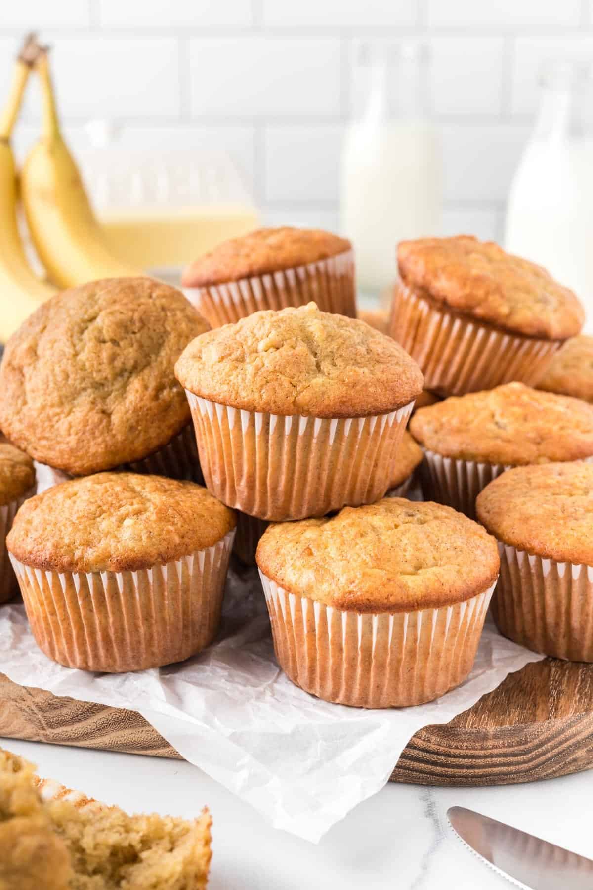 Cake Mix Banana Muffins
