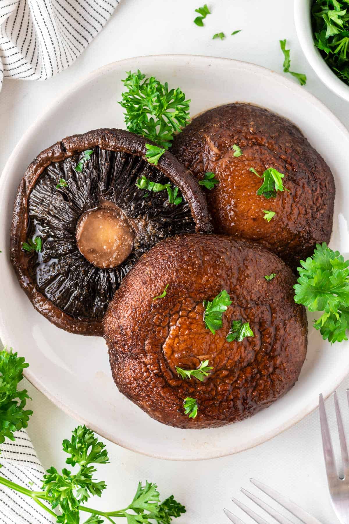 Air Fryer Portobello Mushrooms