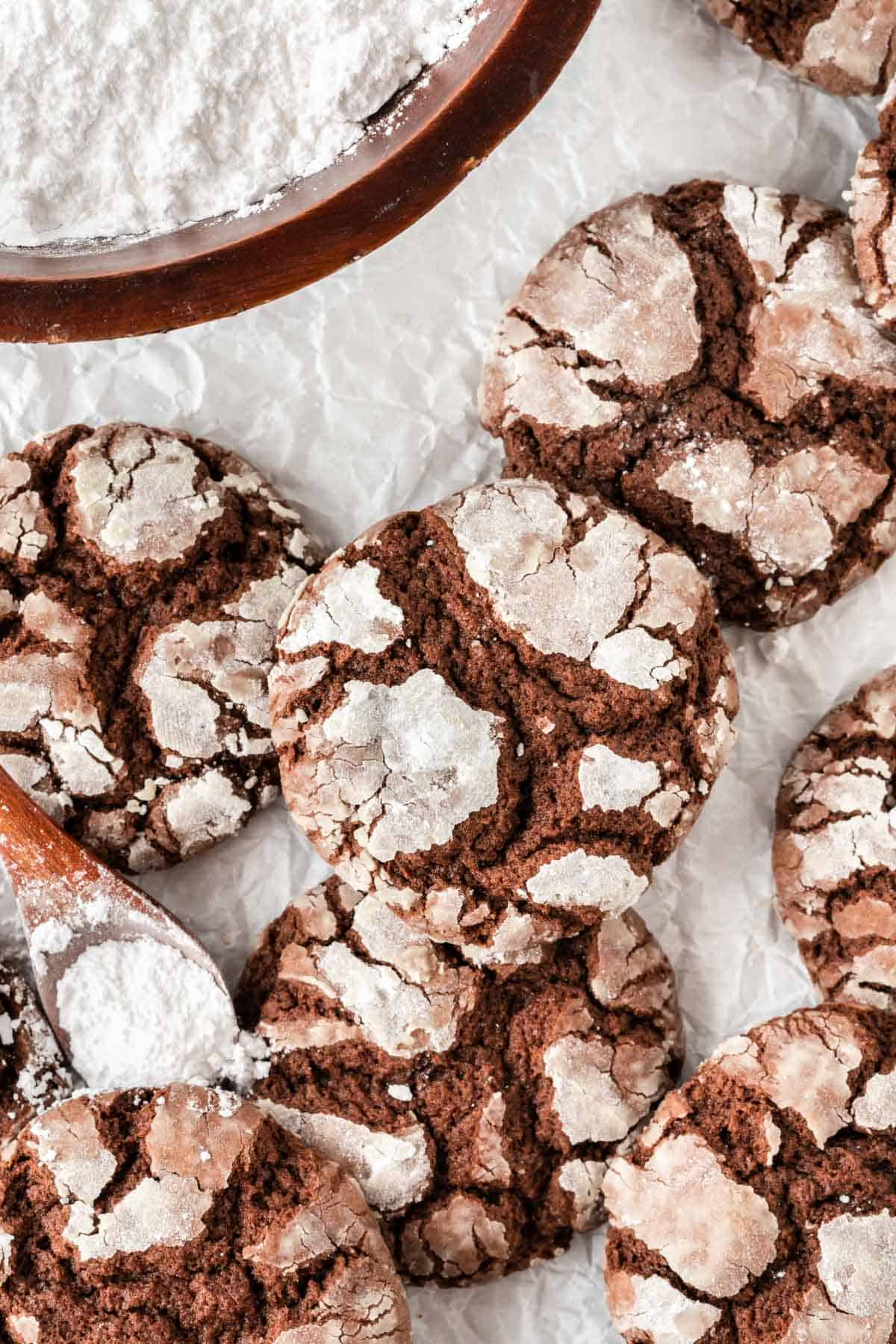 Cake Mix Crinkle Cookies