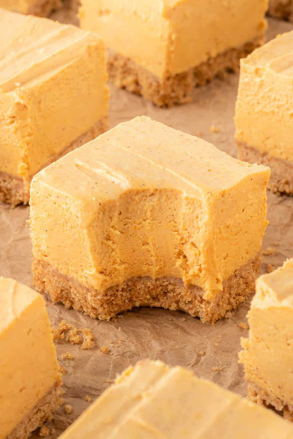 No Bake Pumpkin Cheesecake Bars