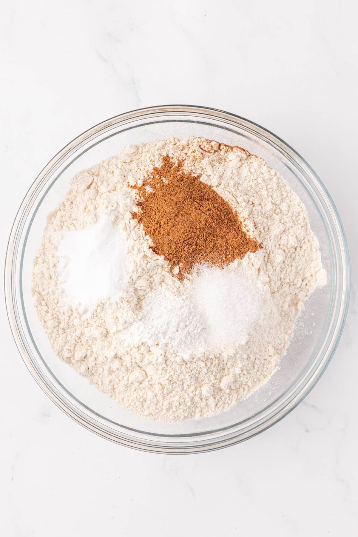 dry ingredients in a mixing bowl