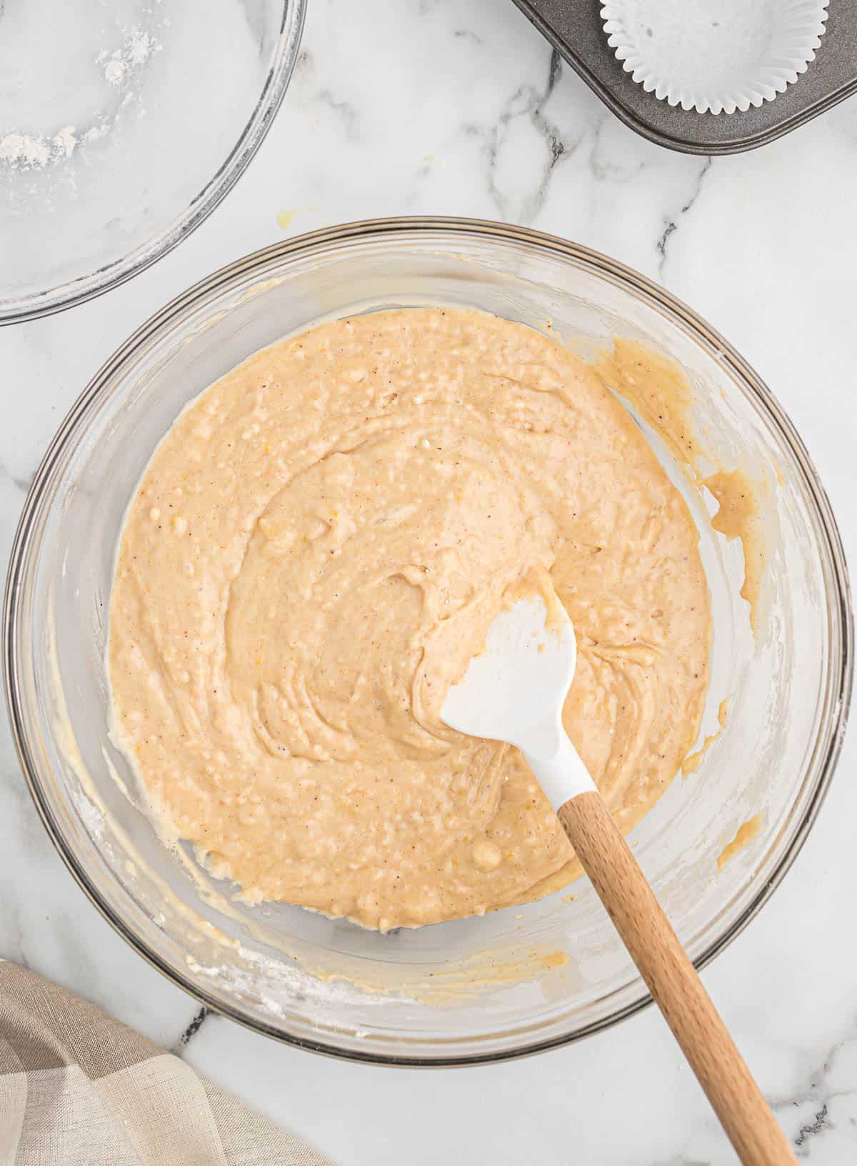 eggnog batter mixed together