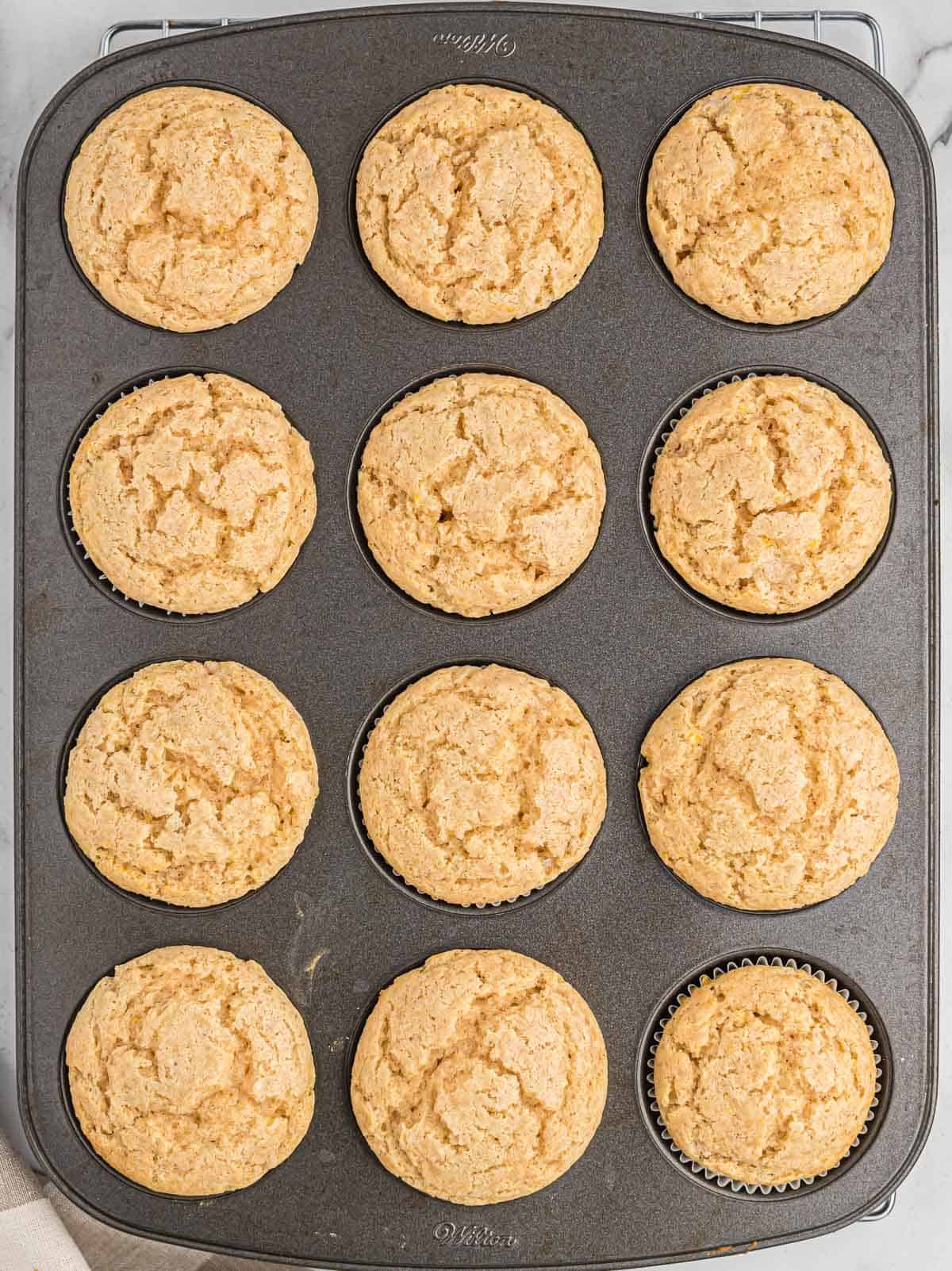 muffins in the muffin tin