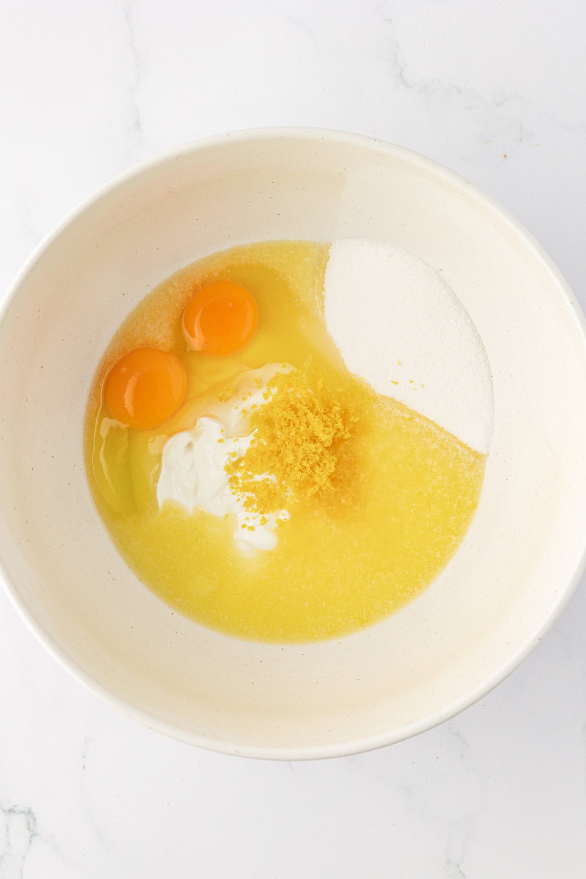 wet ingredients in a bowl