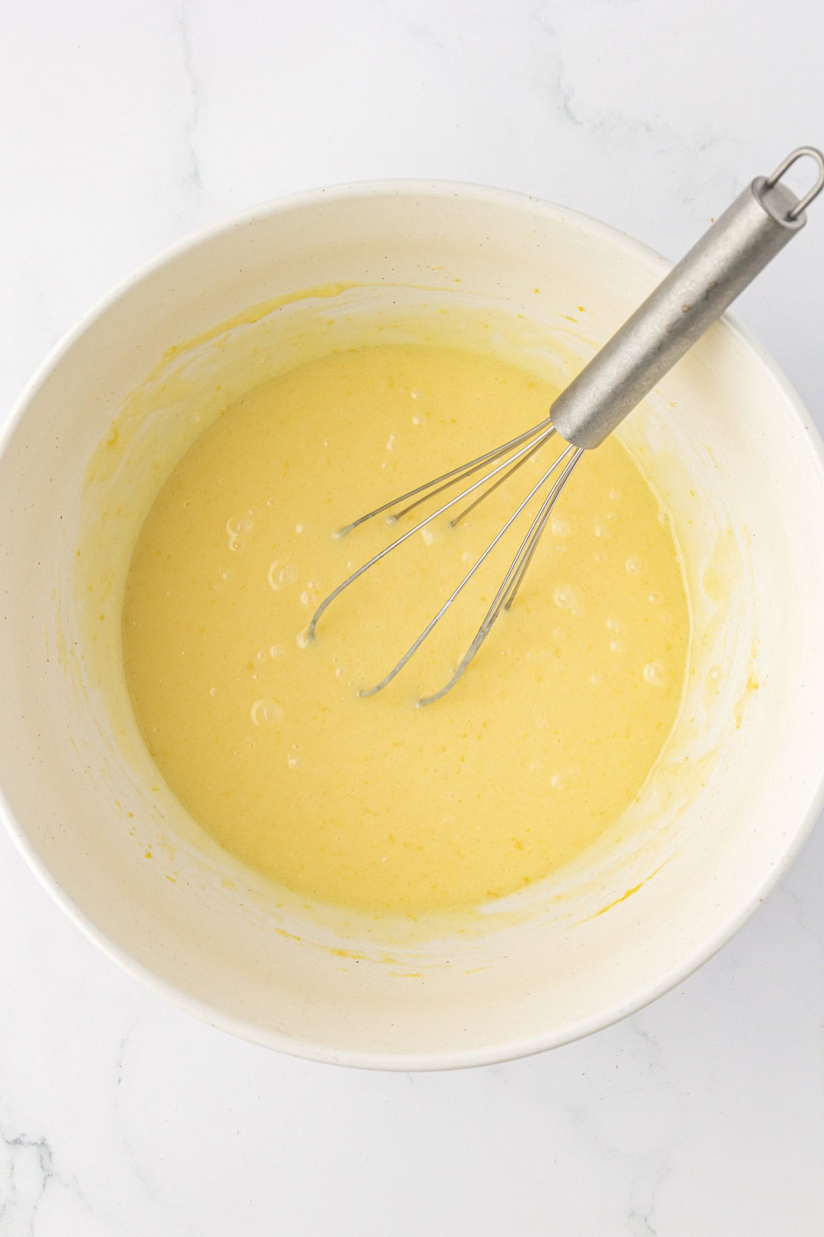 wet ingredients whisked together