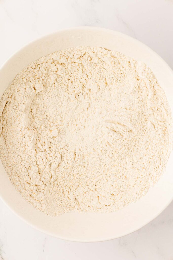 dry ingredients in a mixing bowl
