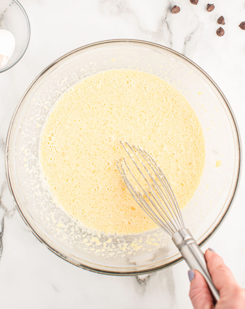 wet ingredients mixed together in a bowl