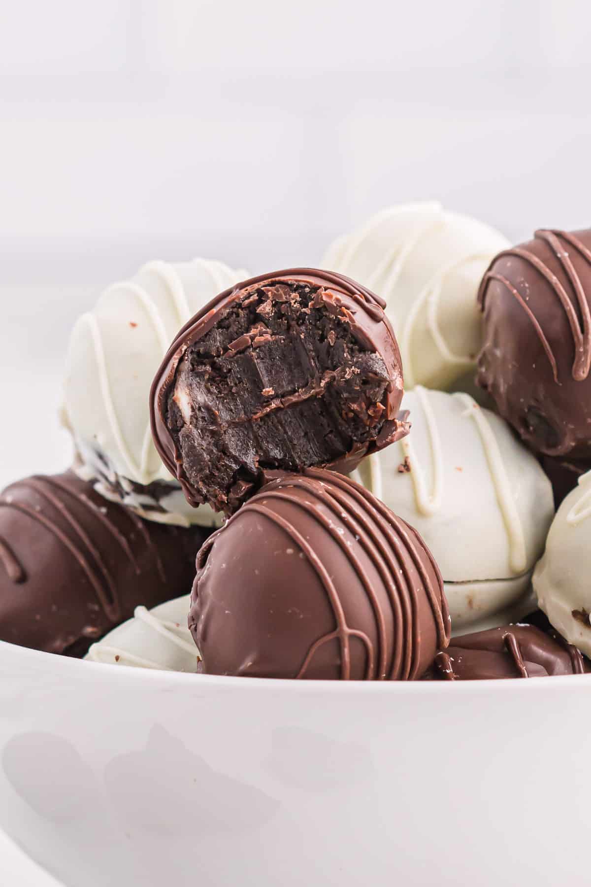 oreo balls on a dessert platter