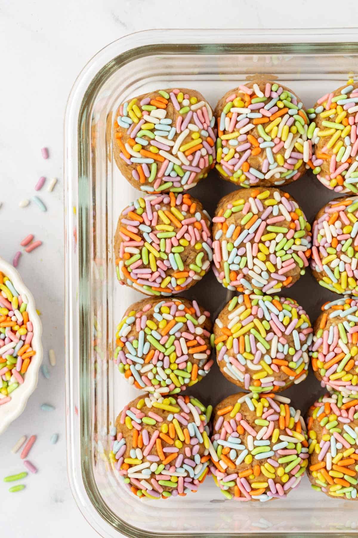 birthday cake protein balls