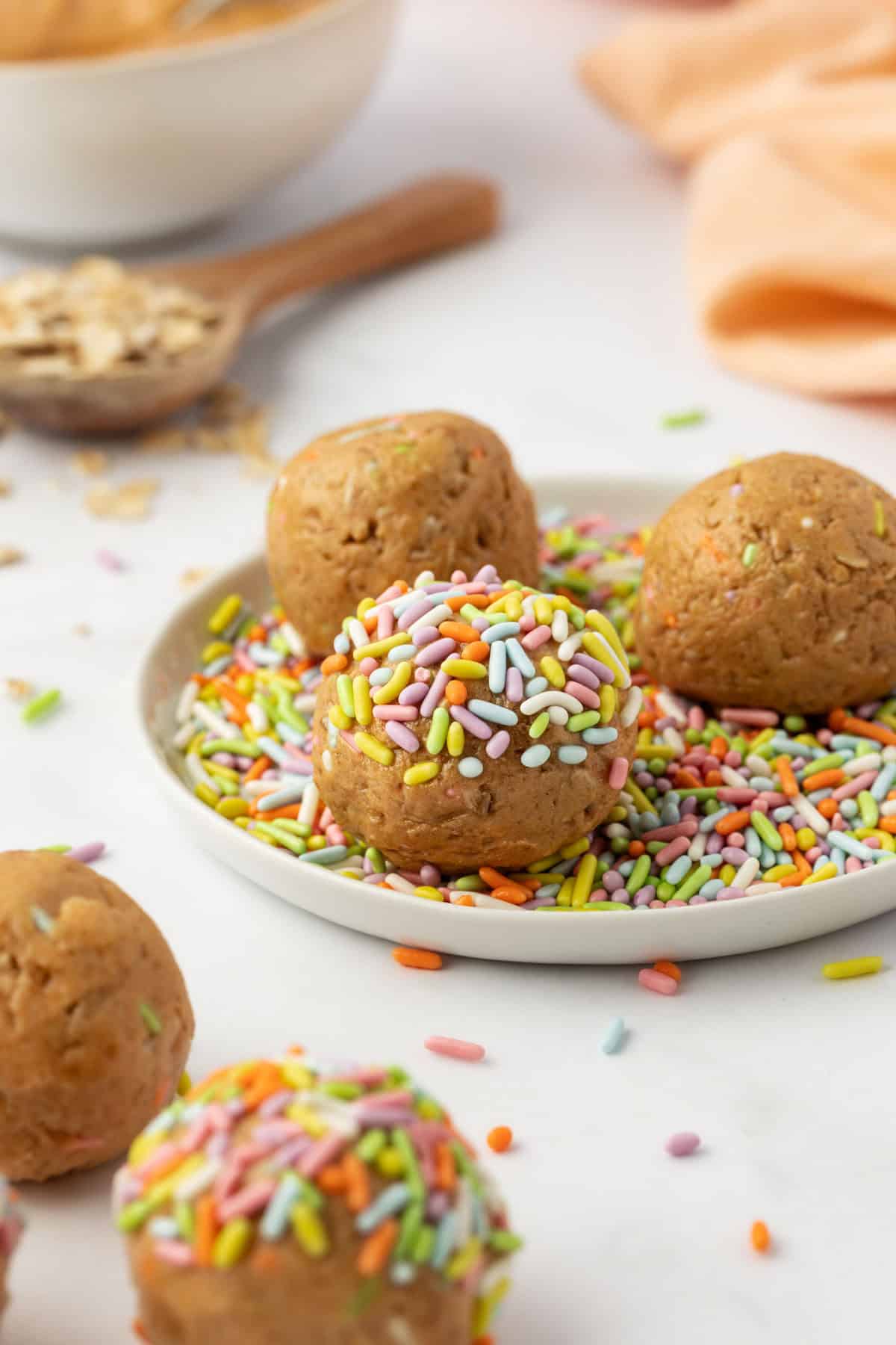 birthday cake protein balls