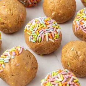 birthday cake protein balls