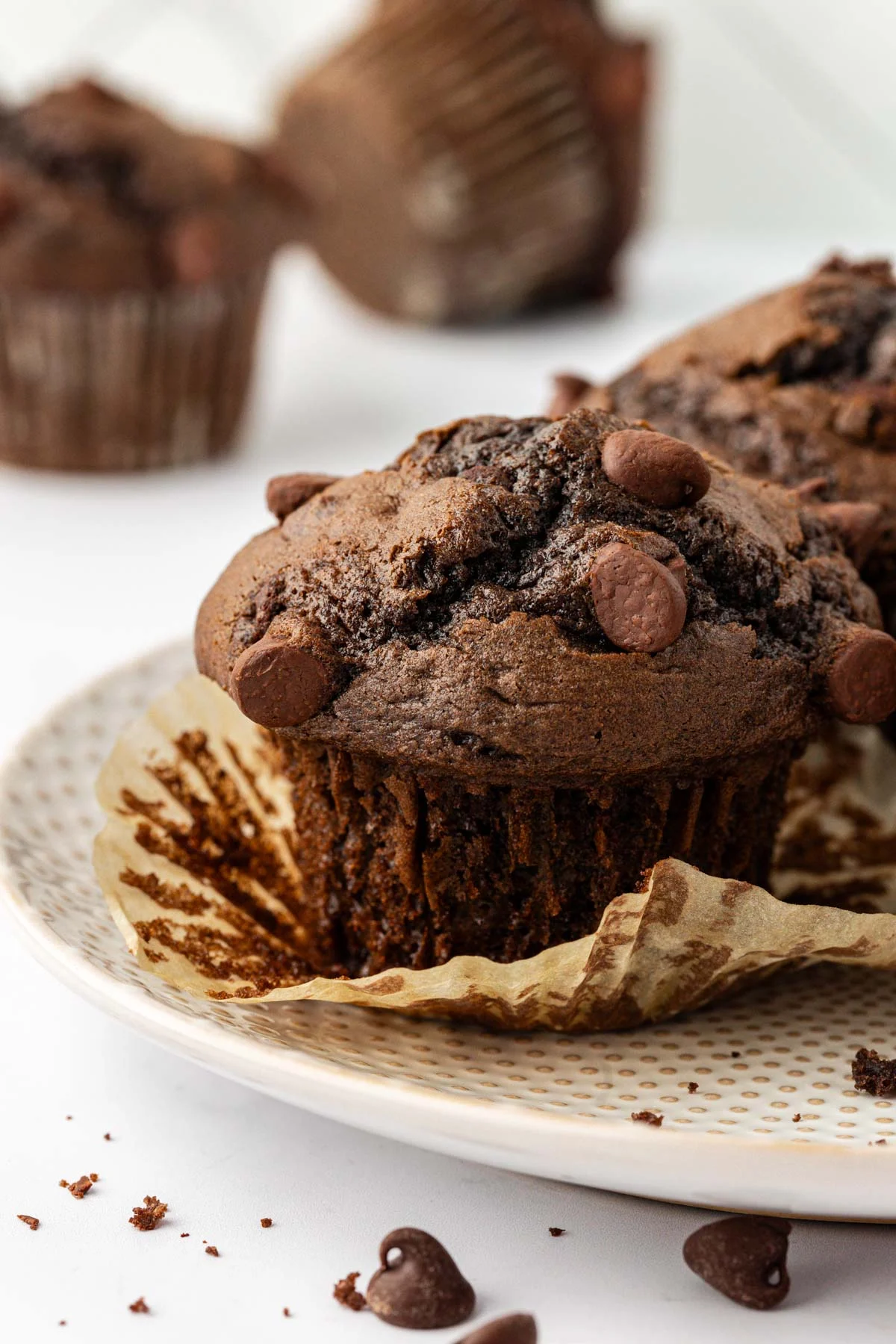 Double Chocolate Cake Mix Muffins